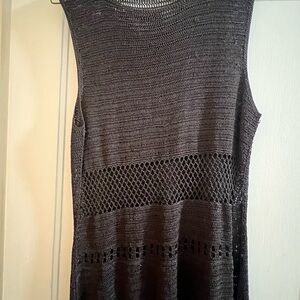 Black Sleeveless Knit Top
